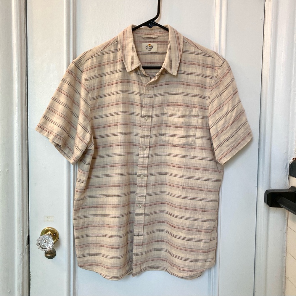 Men’s summer cotton collared shirt